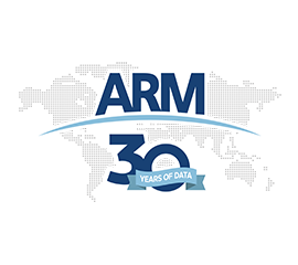 Logo says ARM 30 Years of Data on a world map