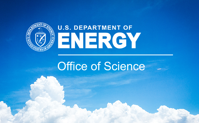 Clouds underneath U.S. Department of Energy logo