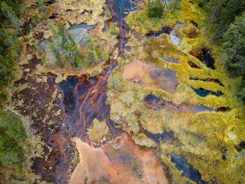 This aerial view captures the landscape around Gunnison County, Colorado.