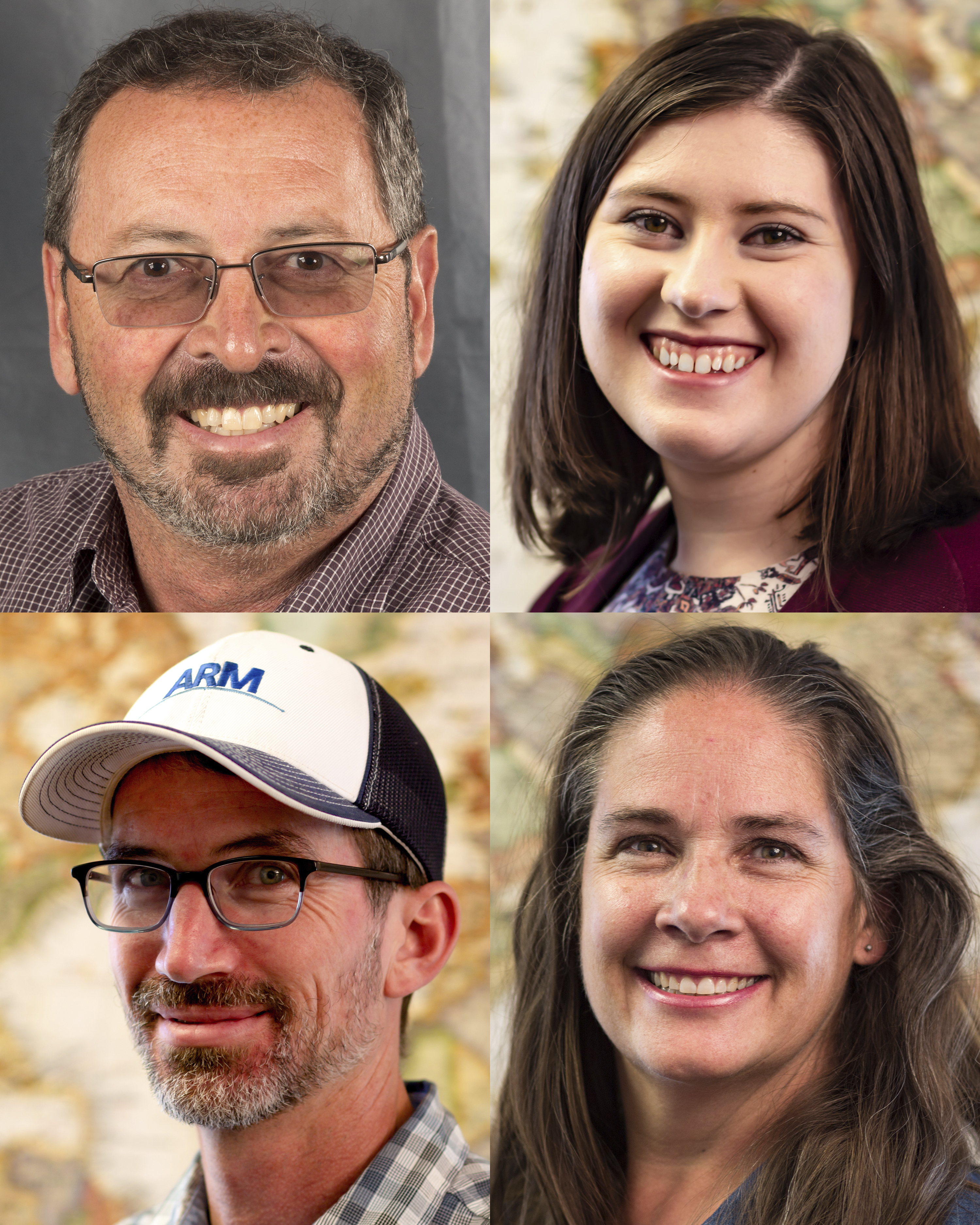 Clockwise from top left, Paul Ortega, Hannah Ransom, Kate Kramer, and John Bilberry.