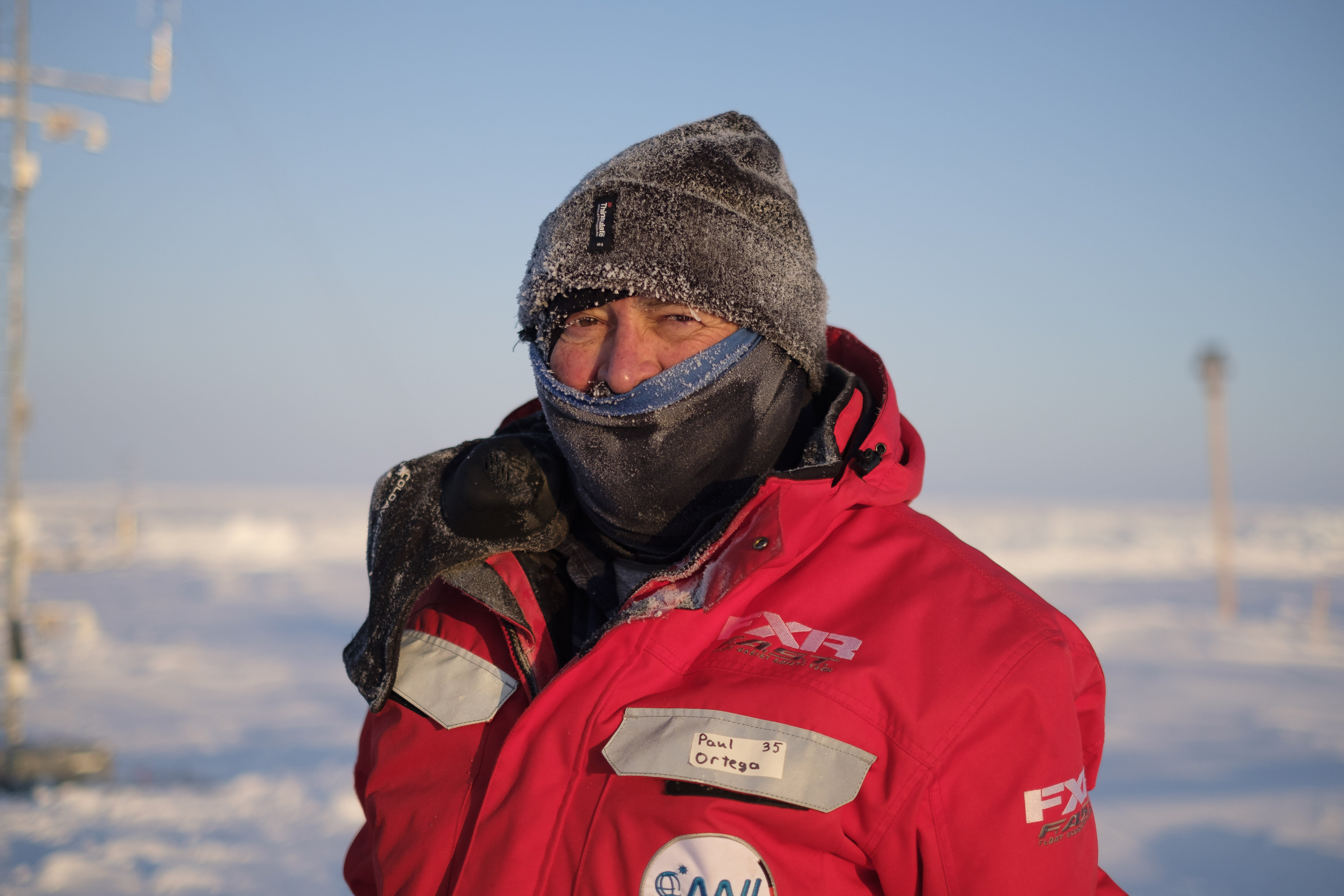 Paul Ortega bundled up during the MOSAiC expedition