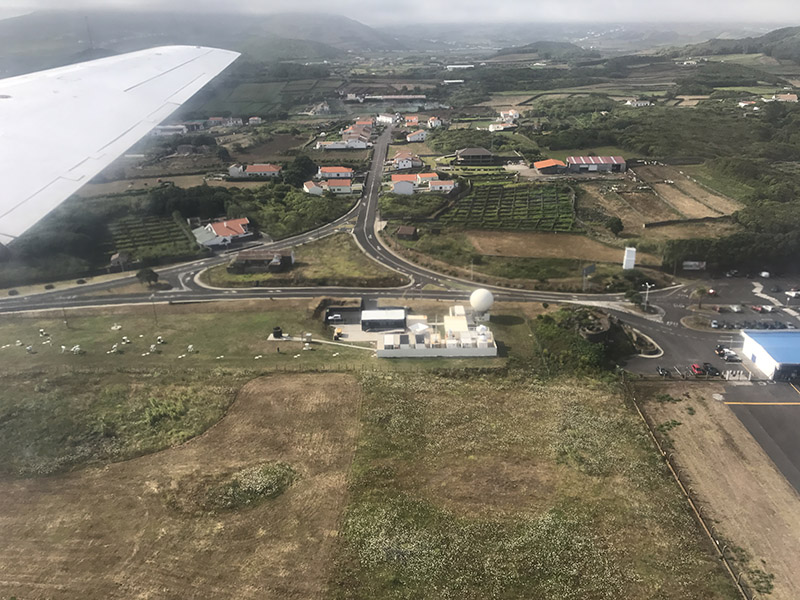 ARM's Eastern North Atlantic atmospheric observatory as seen from the air